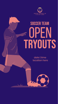 Soccer Tryouts Instagram Story Design