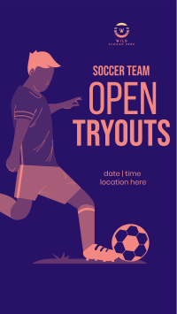 Soccer Tryouts Instagram story Image Preview