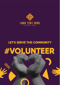 All Hands Community Volunteer Flyer Design