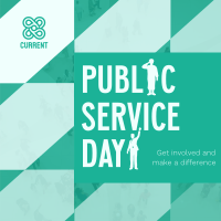 Minimalist Public Service Day Reminder Instagram Post Image Preview