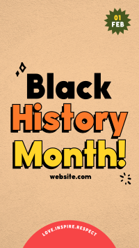 Funky Black History Facebook Story Design