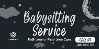 Cute Babysitting Services Twitter Post Design