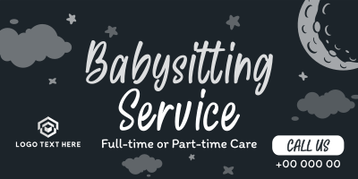 Cute Babysitting Services Twitter Post Image Preview