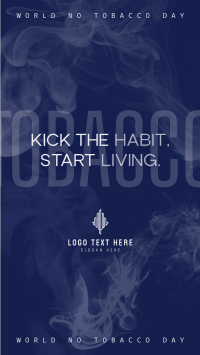 No Tobacco Day Typography TikTok video Image Preview
