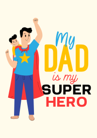 Superhero Dad Poster Image Preview