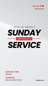 Sunday Worship Service Facebook Story Design