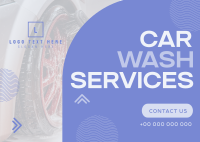 Minimal Car Wash Service Postcard Design