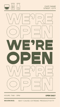 Minimalist Trendy Open Cafe YouTube Short Design