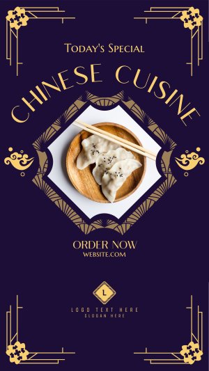 Chinese Cuisine Special Facebook story Image Preview