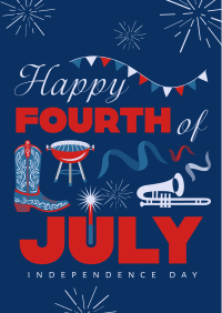 4th of July Illustration Poster Preview