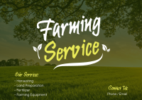 Farming Services Postcard Image Preview