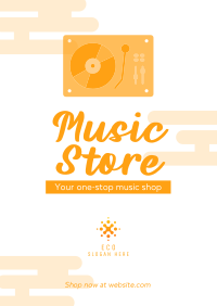 Premium Music Store Poster Design