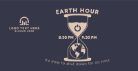 Earth Hour Glass Facebook Ad Design