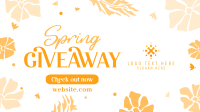Spring Giveaway Flowers Facebook Event Cover Design