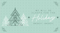 Ornamental Holiday Closing Facebook Event Cover Design