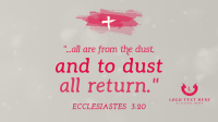 Ash Wednesday Verse Animation Design