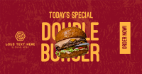 Double Burger Facebook Ad Design