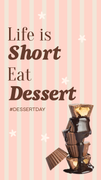 Dessert Life Quote Instagram Reel Design