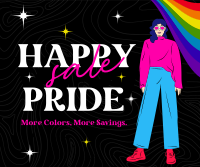 Modern Happy Pride Month Sale  Facebook Post Design