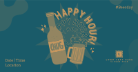 Happy Hour Drinks Facebook Ad Design