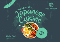 Original Japanese Cuisine Postcard Image Preview