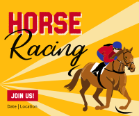 Vintage Horse Racing Facebook Post Design