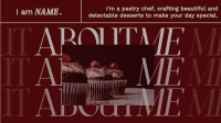 Stylish Chef About Me Facebook event cover Image Preview