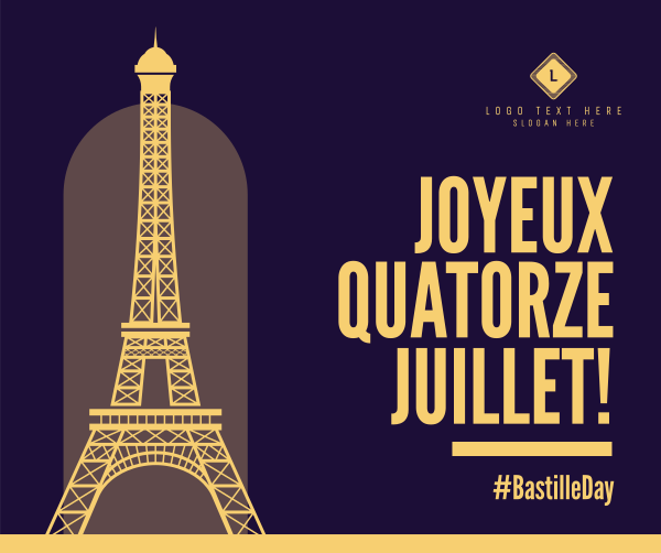 Bastille Eiffel Facebook Post Design Image Preview