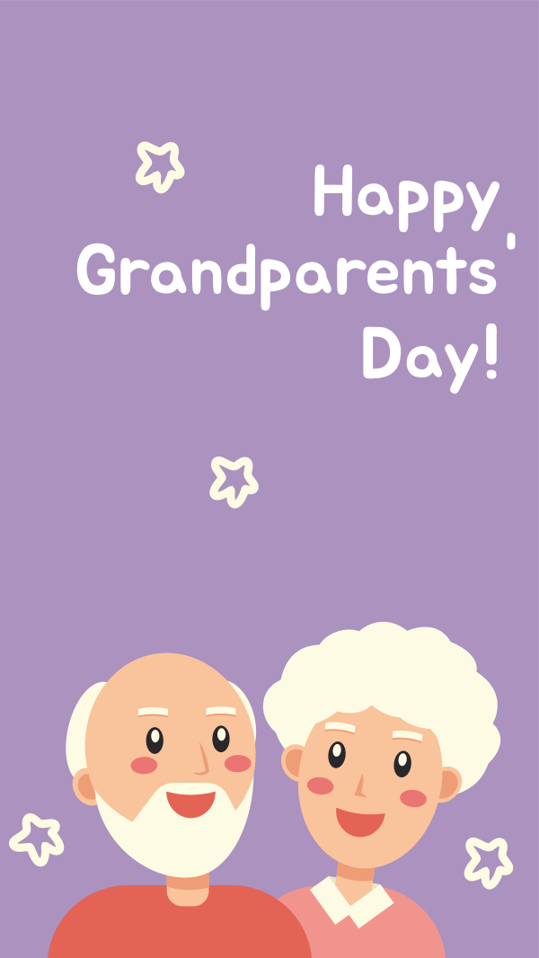 Grandparents Day Illustration Greeting Instagram Story Design Image Preview