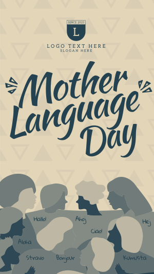 Abstract International Mother Language Day Instagram story Image Preview