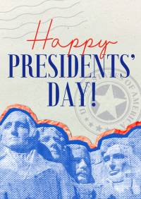 President's Day Mt. Rushmore Poster Design