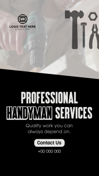 Professional Handyman Services YouTube Short Design