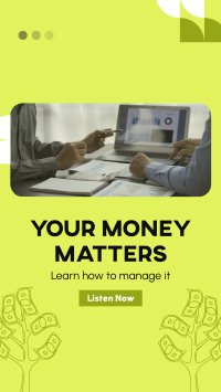Money Matters Podcast Facebook Story Design