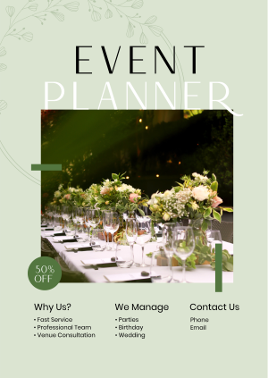 Organic Wedding Poster Image Preview