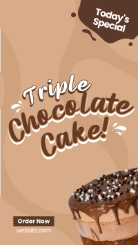 Triple Chocolate Cake YouTube Short Design