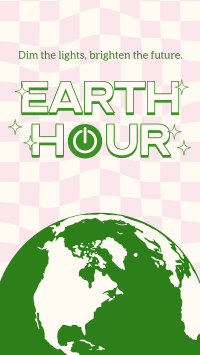 Earth Hour Retro Instagram Reel Design
