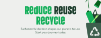 Reduce Reuse Recycle Waste Management Facebook Cover Design