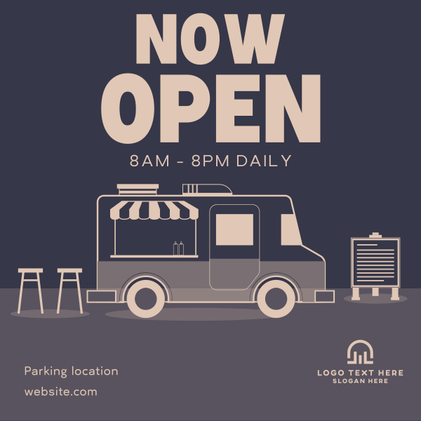 Food Truck Opening Instagram Post Design Image Preview
