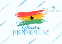 Happy Ghana Day Postcard Design
