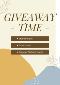 Organic Leaves Giveaway Mechanics Flyer Design