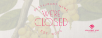 Rustic Closed Restaurant Facebook Cover Design