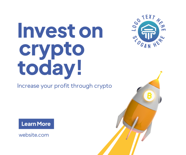 Crypto to the Moon Facebook Post Design