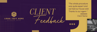 Elegant Real Estate Feedback Twitter header (cover) Image Preview