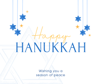Simple Hanukkah Greeting Facebook Post Design