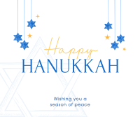 Simple Hanukkah Greeting Facebook post Image Preview