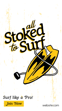 Stoked to Surf TikTok Video Design