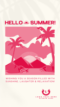 Minimalist Summer Greeting Instagram story Image Preview