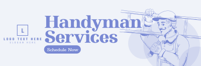 Rustic Handyman Service Twitter header (cover) Image Preview