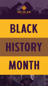 Power Black History Month Facebook Story Design