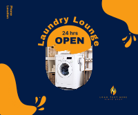 Laundry Lounge Facebook Post Design